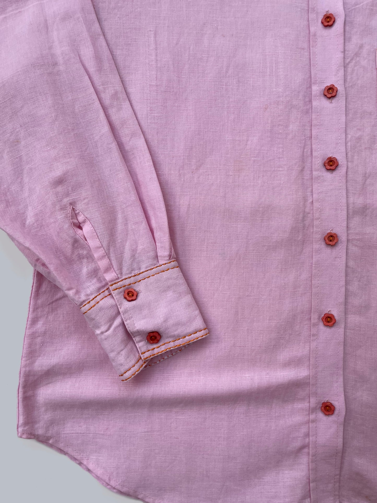 Sherry Pink Linen Shirt